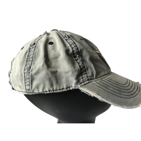 Flag Patriot San Diego California Green White Distressed Denim Adjustable Cap Ha - Picture 6 of 9